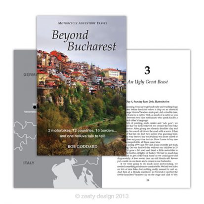Book and cover design for 'Beyond Bucharest' by Bob Goddard