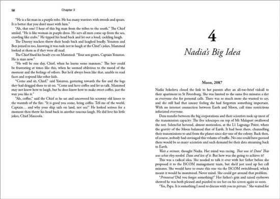 Mother Moon book – page design