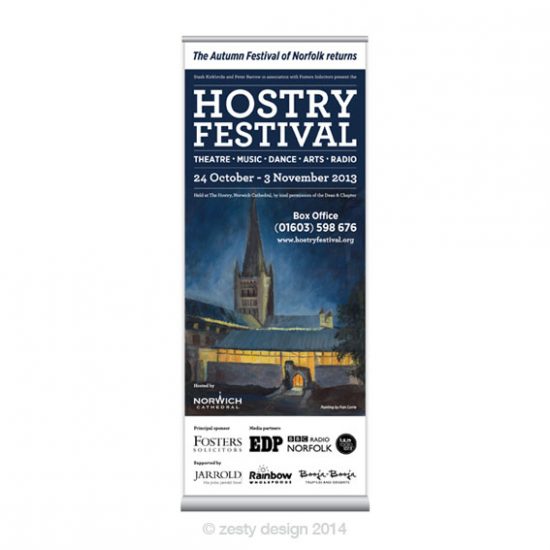 Hostry Festival 2013 pull up banner design