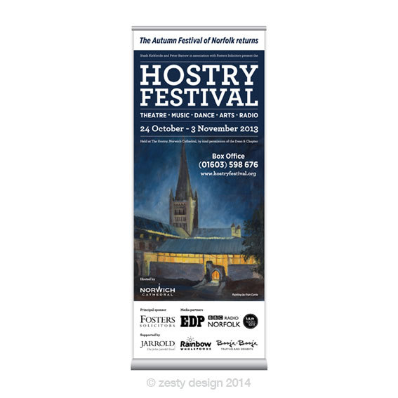 Hostry Festival 2013 pull up banner design