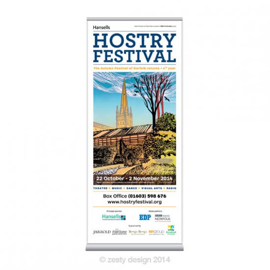 Hostry Festival 2014 pull up banner design