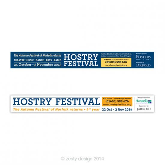 Hostry Festival street banner designs