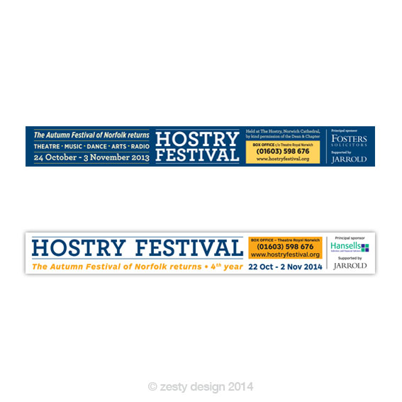 Hostry Festival street banner designs