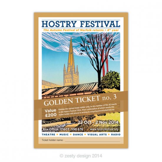 Hostry Festival 2014 ticket design