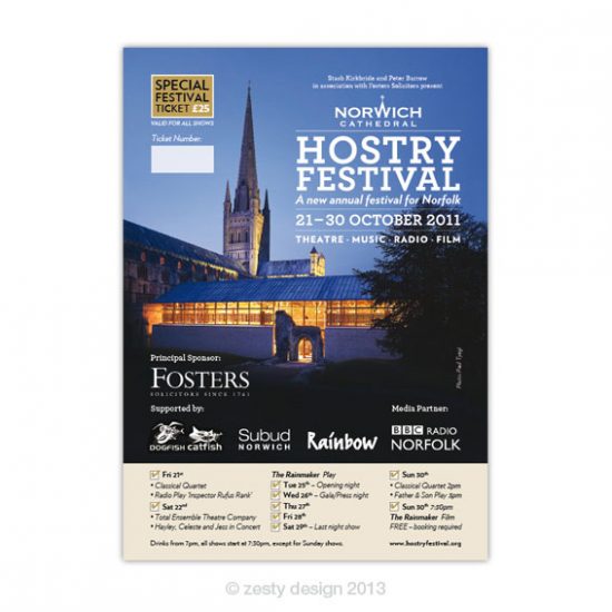 Hostry Festival 2011 ticket design