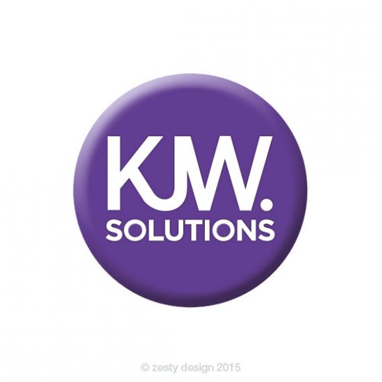 KJW Solutions logo design