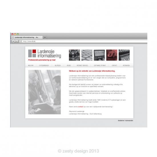 Lardenoije Informatisering website design
