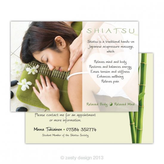 Minna Shiatsu card design
