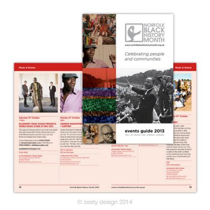 Norfolk Black History Mont 2013 brochure design