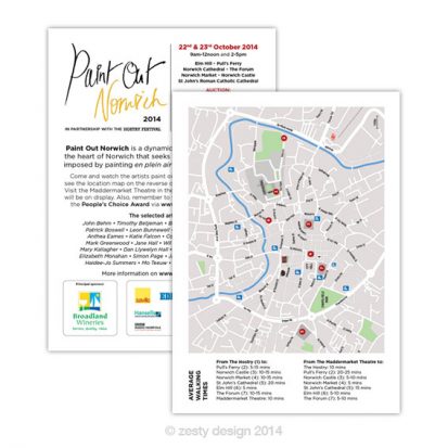 Paint Out Norwich 2014 leaflet design