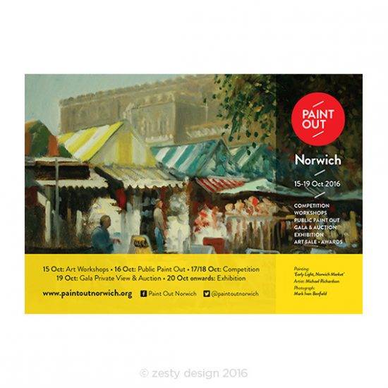 Paint Out Norwich 2016 advert – Art in Norwich magazine