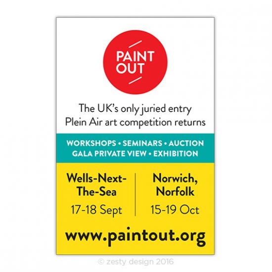 Paint Out Norwich 2016 advert – Arts East magazine