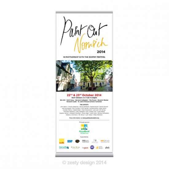 Paint Out Norwich 2014 pull up banner design