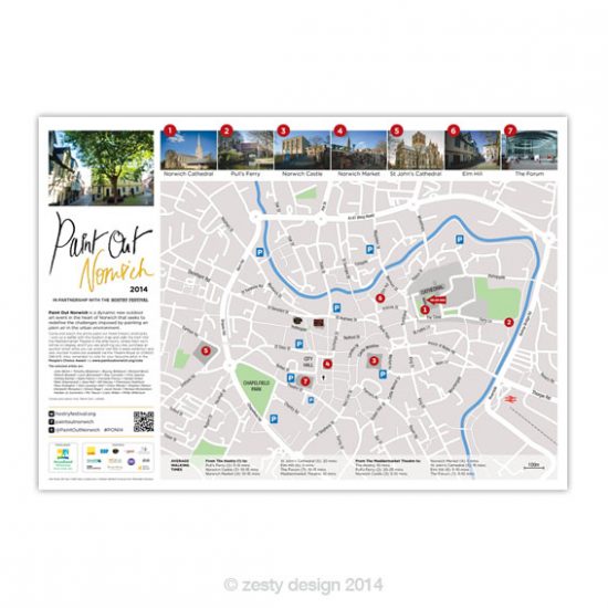Paint Out Norwich 2015 map board design