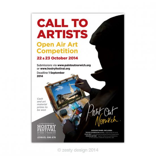 Paint Out Norwich 2014 Call to Artists poster design