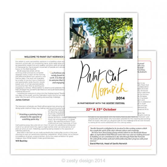 Paint Out Norwich 2014 programme design